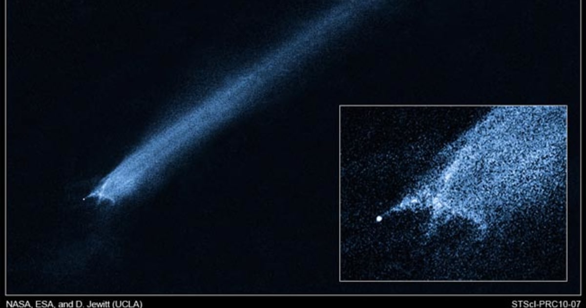 'X' marks collision between asteroids